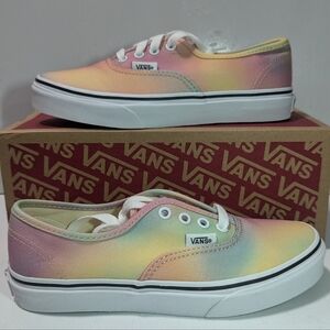 Vans (Aura Shift Authentic) Multi/True White Kids Canvas Sneakers